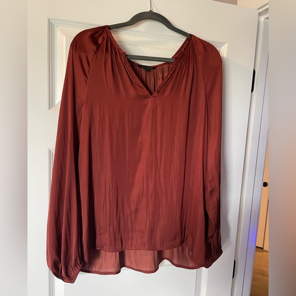 Banana Republic	Satin Balloon-Sleeve Top - Picture 2 of 5